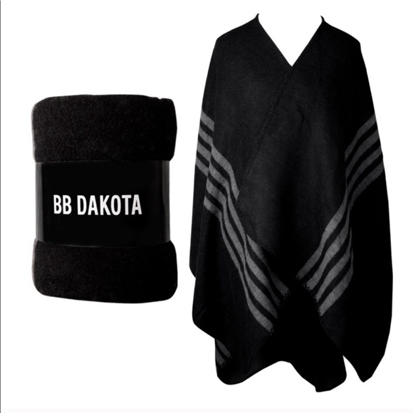 BB DAKOTA grey reversible poncho - Picture 5 of 5